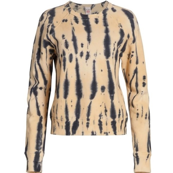 NEW RE/DONE x Hanes Classic Raglan Crewneck Tiger Dye S - Picture 3 of 7